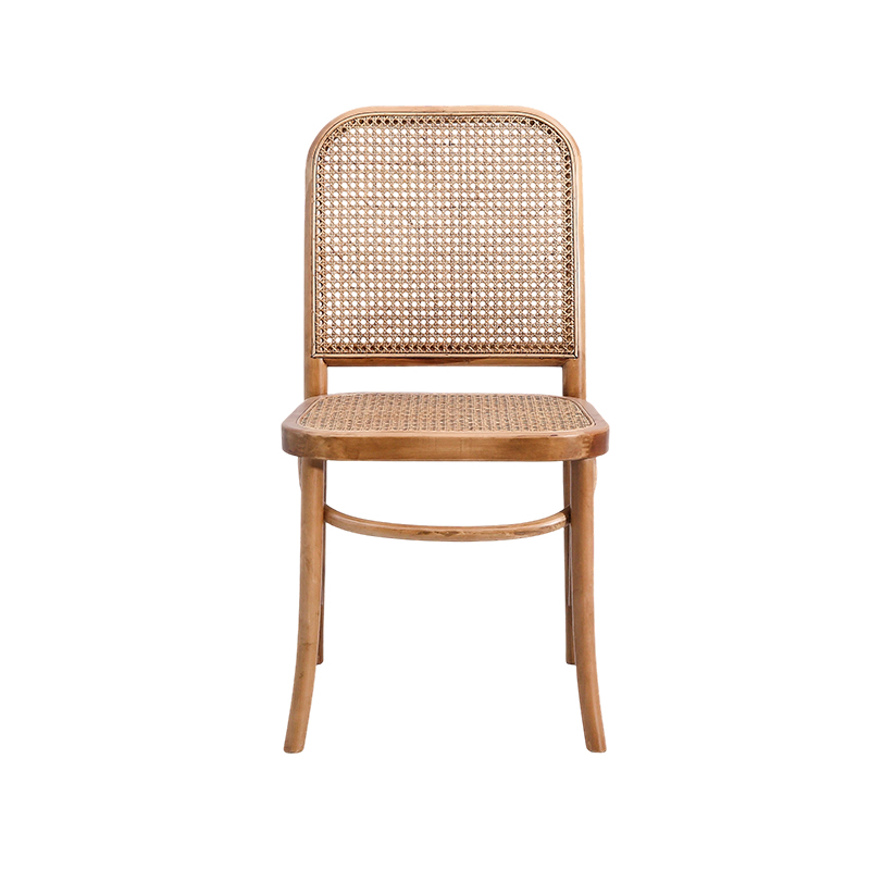 Dokuma Rattan Tabanlı Ahşap Sandalye